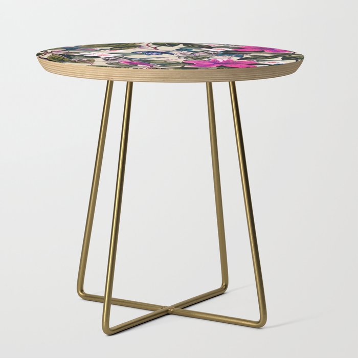 Pattern antique botanical flowers Side Table Gallery Image 1