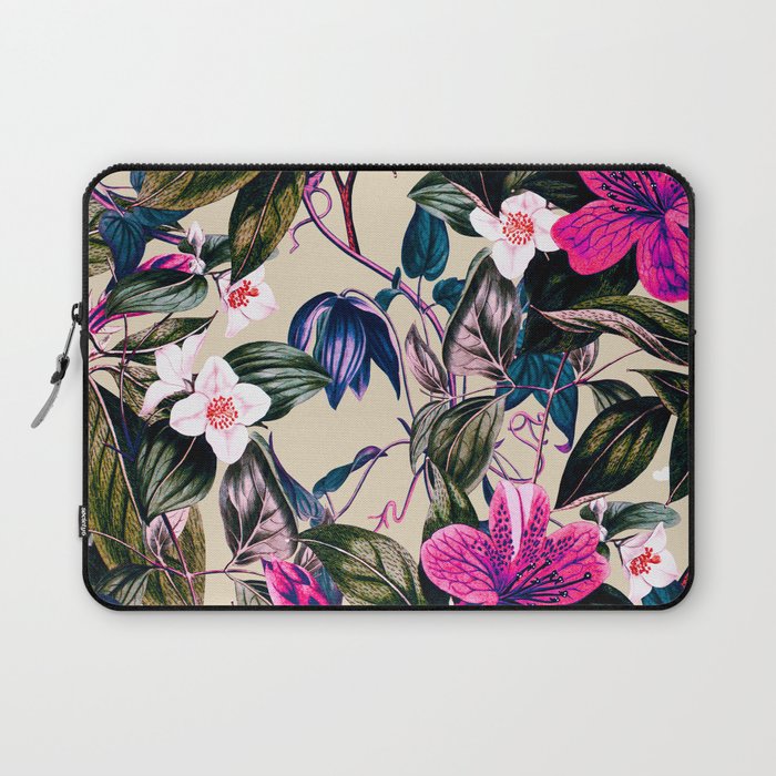 Pattern antique botanical flowers Laptop Sleeve Gallery Image 1