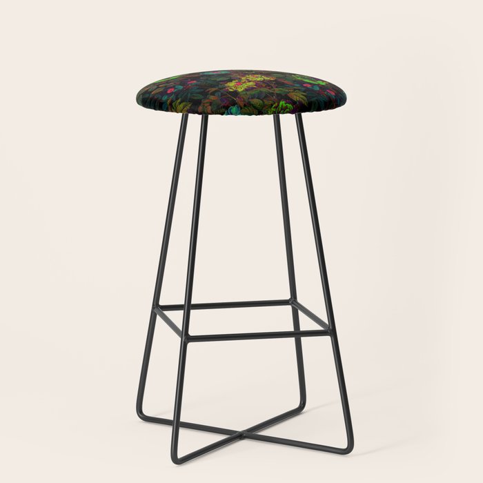 Floral Neon Garden Stool Gallery Image 1
