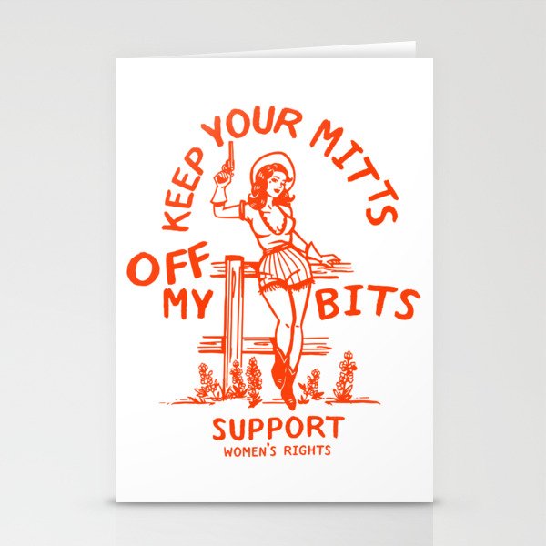 Feminist Quote: Women's Rights & Feminism Cowgirl Stationery Card Gallery Image 2