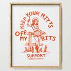 Feminist Quote: Women's Rights & Feminism Cowgirl Serving Tray Gallery Image 1