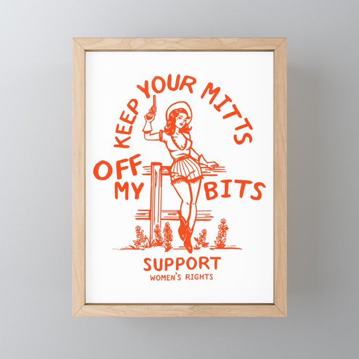 Feminist Quote: Women's Rights & Feminism Cowgirl Mini Art Print Gallery Image 1