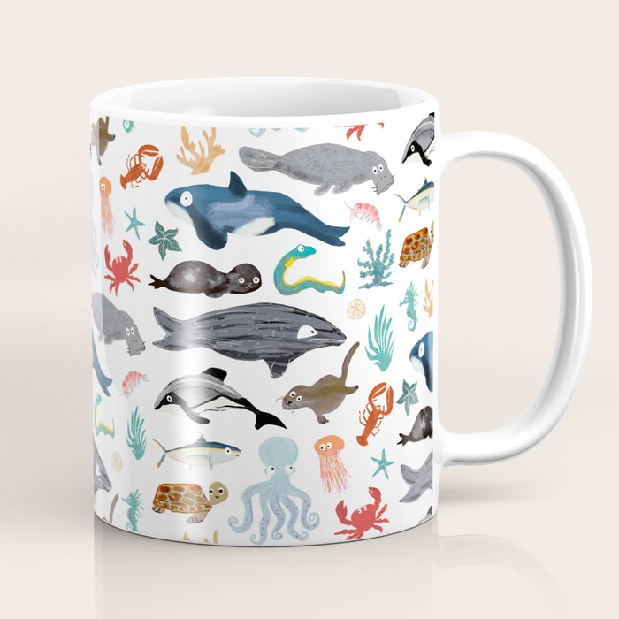 Sea Change: Ocean Animals Coffee Mug Gallery Image 1