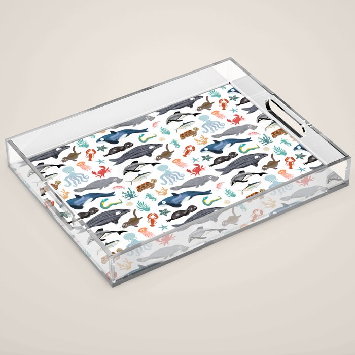 Sea Change: Ocean Animals Acrylic Tray Gallery Image 1