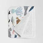 Sea Change: Ocean Animals Throw Blanket Gallery Image 3