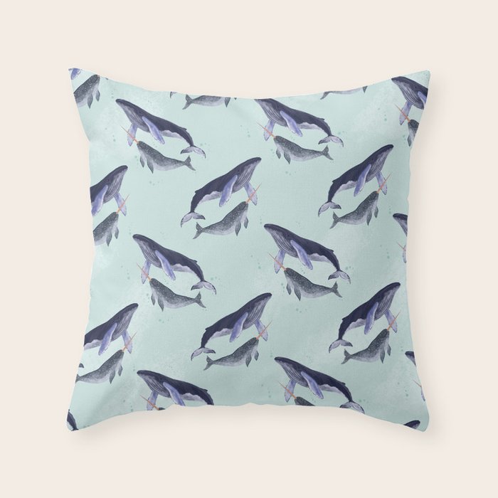 Whales Throw Pillow Gallery Image 6