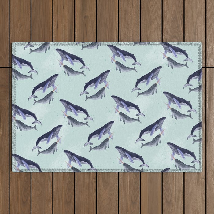 Whales Outdoor Rug Gallery Image 1