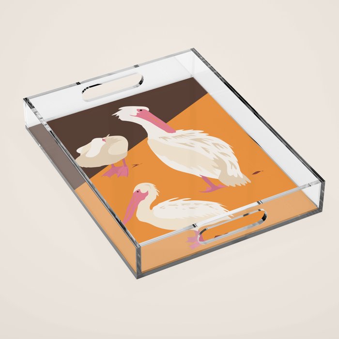 Pelicans Acrylic Tray Gallery Image 1
