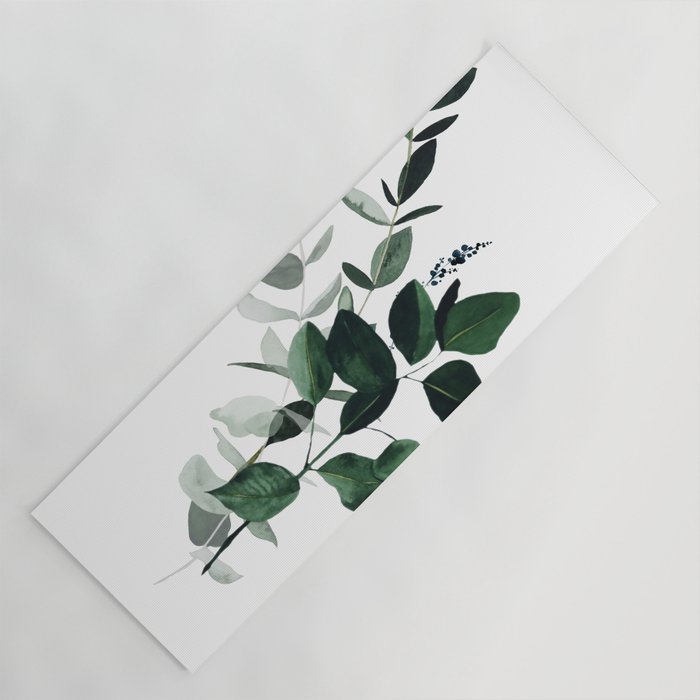 Botany Leaves ~Watercolor Yoga Mat Gallery Image 1