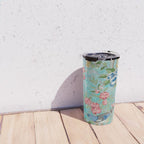 Chinoiserie Aqua Turquoise Peony Bird Garden  Travel Mug Gallery Image 4