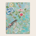 Chinoiserie Aqua Turquoise Peony Bird Garden  Notebook Gallery Image 4