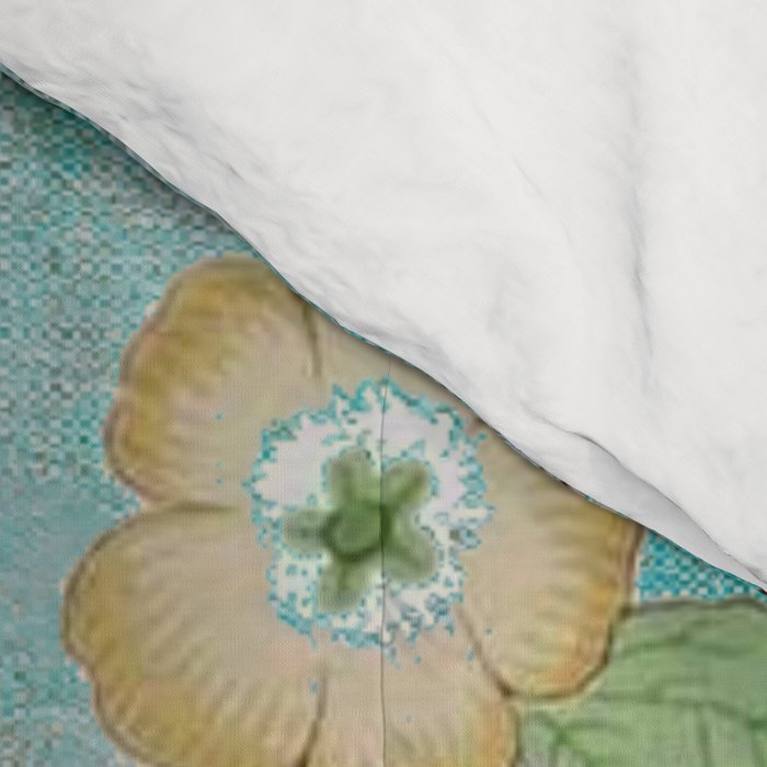 Chinoiserie Aqua Turquoise Peony Bird Garden  Comforter Gallery Image 4