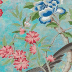 Chinoiserie Aqua Turquoise Peony Bird Garden  Coffee Mug Gallery Image 2