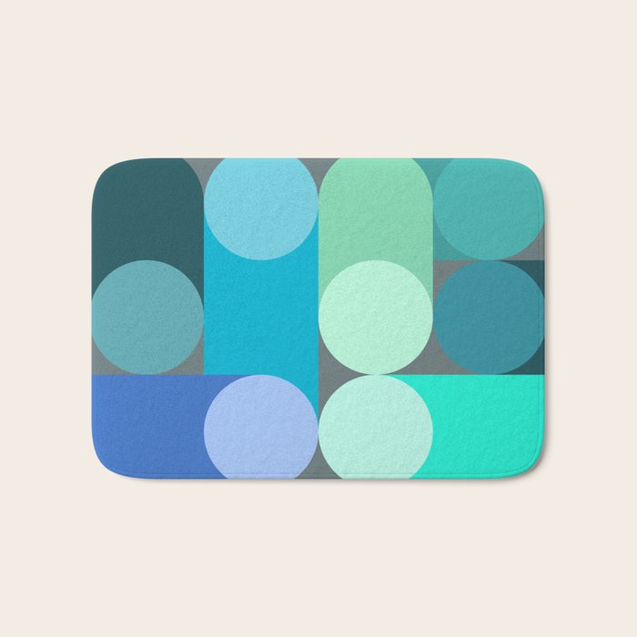 Modern Geometric 87C Bath Mat Gallery Image 1