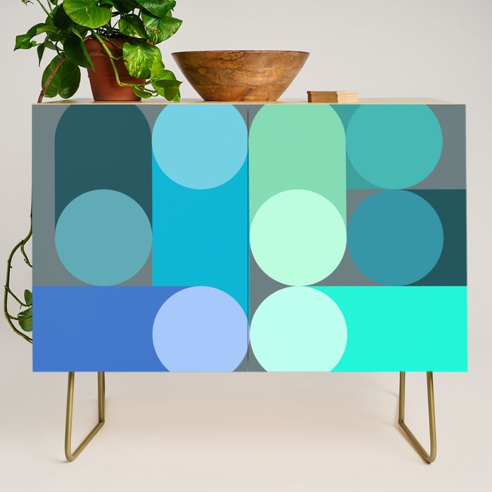 Modern Geometric 87C Credenza Gallery Image 1