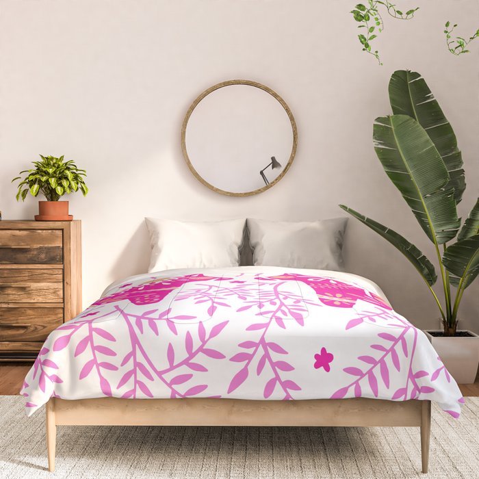 Swedish Dala Horses - Pink Palette Comforter Gallery Image 3