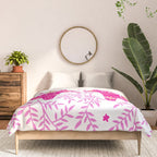 Swedish Dala Horses - Pink Palette Comforter Gallery Image 3