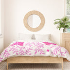 Swedish Dala Horses - Pink Palette Duvet Cover Gallery Image 3