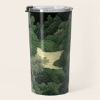 Japanese Wall Art Maximalist Moon Print japandi Art Wabi Sabi Painting Sage Green dopamine decor Travel Mug Gallery Image 3