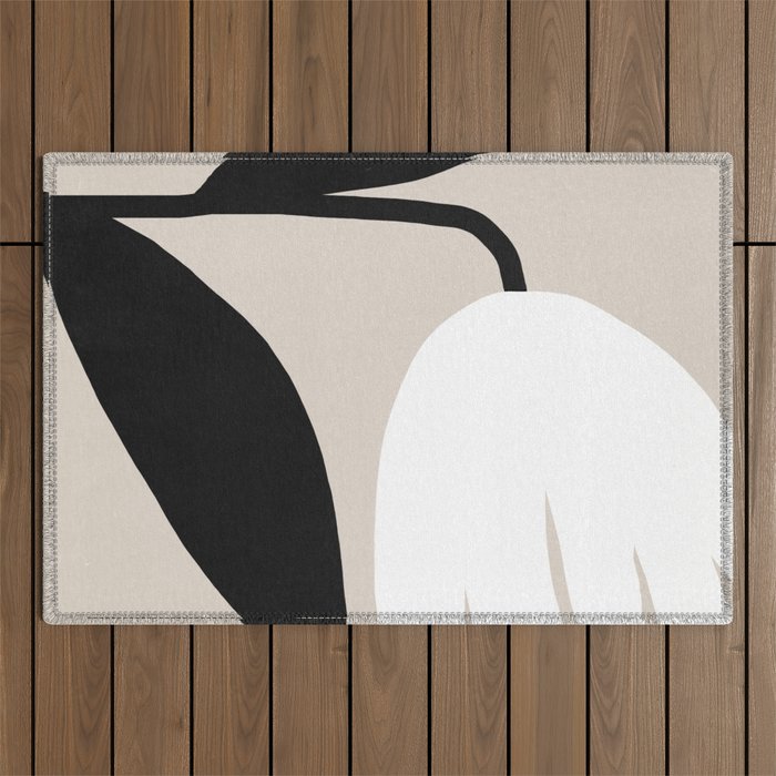 Abstract Flora - neutral Outdoor Rug Gallery Image 1