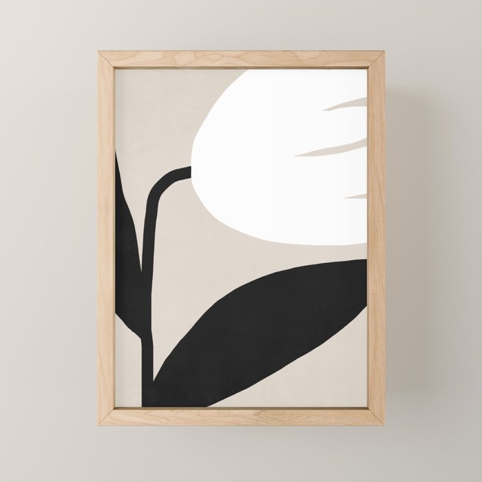 Abstract Flora - neutral Mini Art Print Gallery Image 1