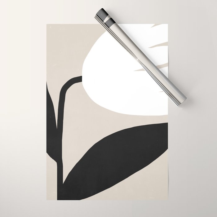 Abstract Flora - neutral Wrapping Paper Gallery Image 1