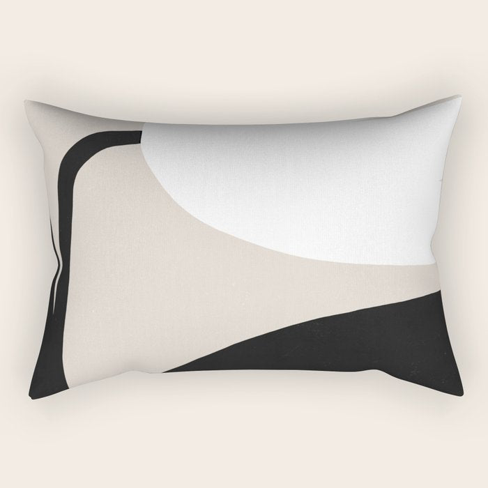 Abstract Flora - neutral Rectangular Pillow Gallery Image 1