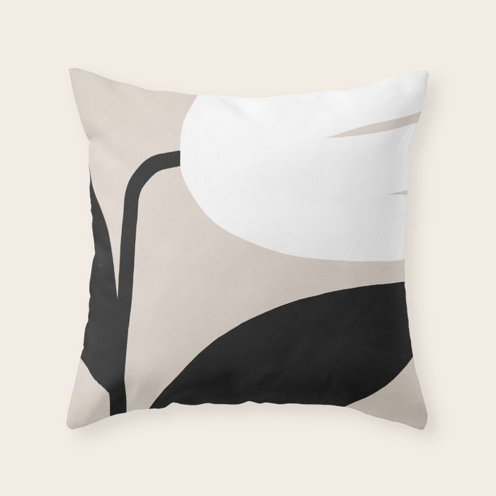Abstract Flora - neutral Throw Pillow Gallery Image 6