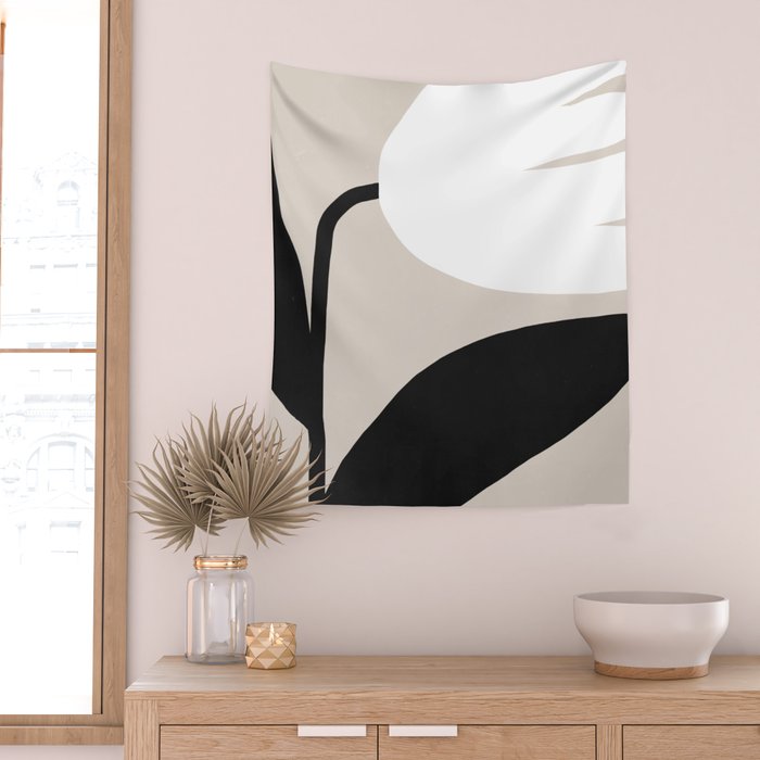 Abstract Flora - neutral Wall Tapestry Gallery Image 2