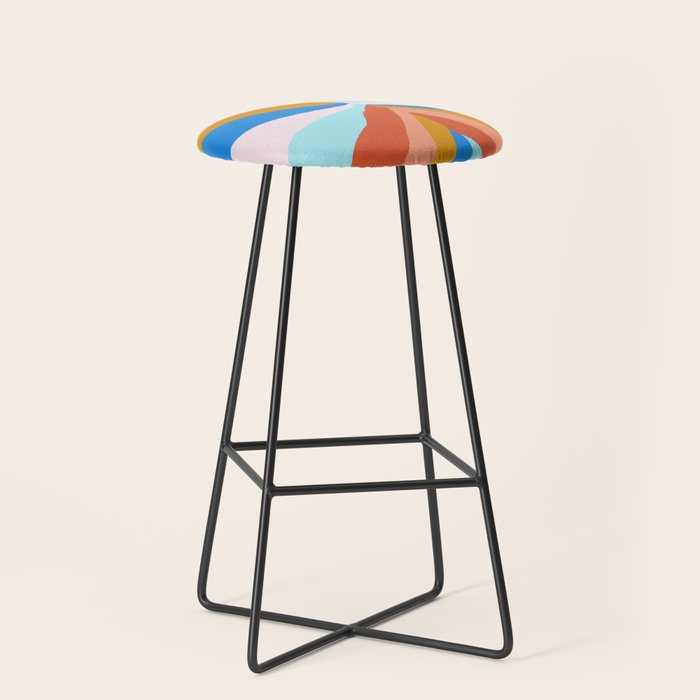 Camryn, rainbow leaf Stool Gallery Image 1