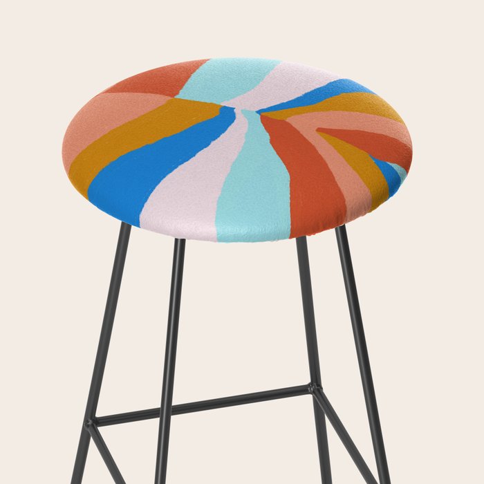 Camryn, rainbow leaf Stool Gallery Image 2