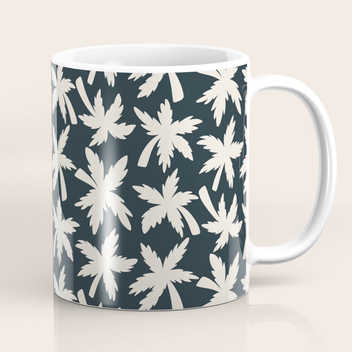 Palm Trees - Black and White  Coffee Mug Gallery Image 1