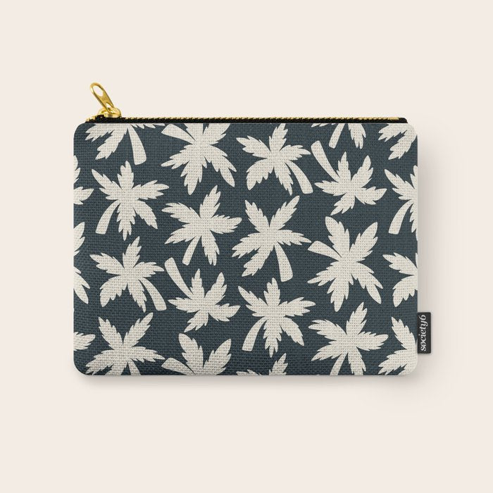 Palm Trees - Black and White  Carry All Pouch Gallery Image 1