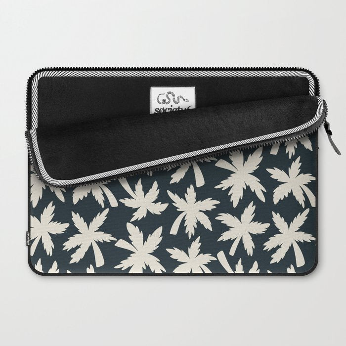 Palm Trees - Black and White  Laptop Sleeve Gallery Image 2