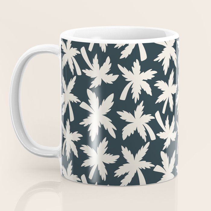 Palm Trees - Black and White  Coffee Mug Gallery Image 3