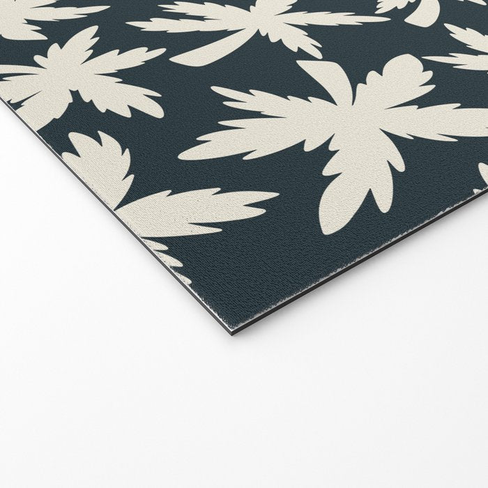 Palm Trees - Black and White  Welcome Mat Gallery Image 2