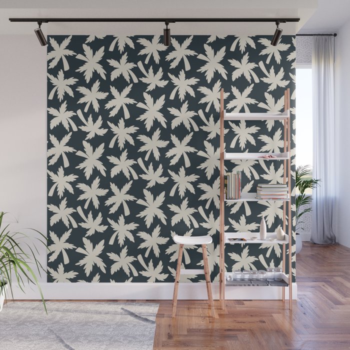 Palm Trees - Black and White  Wall Mural Gallery Image 1