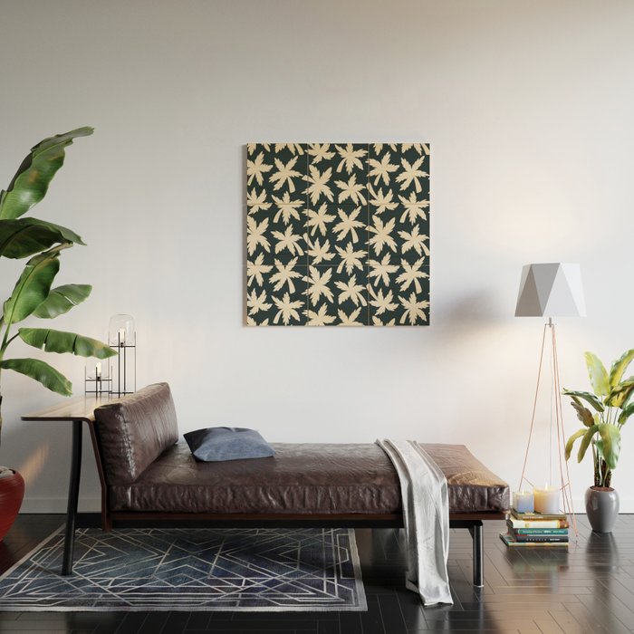 Palm Trees - Black and White  Wood Wall Art Gallery Image 2