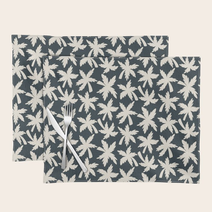 Palm Trees - Black and White  Placemat Gallery Image 1