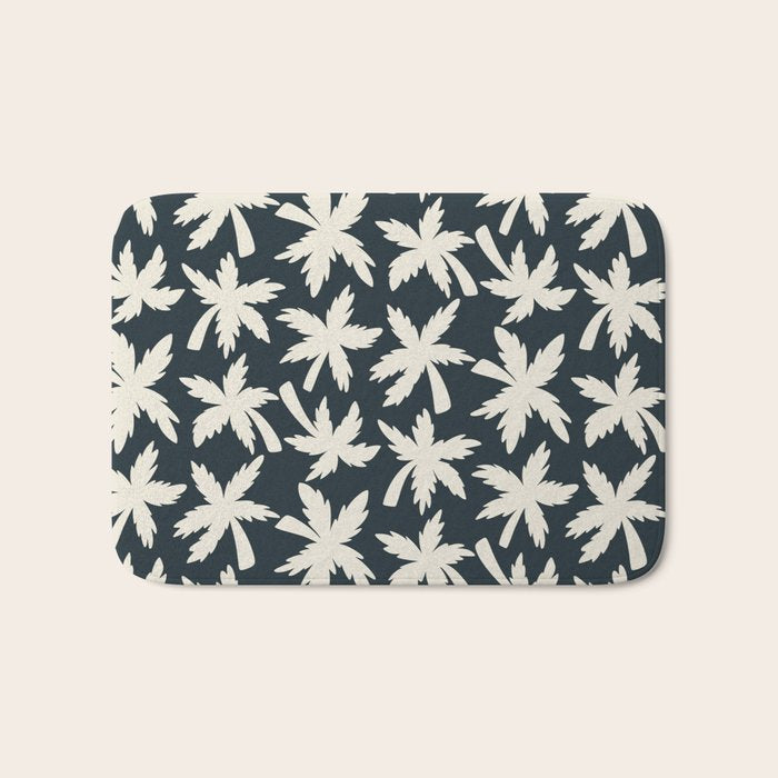 Palm Trees - Black and White  Bath Mat Gallery Image 1