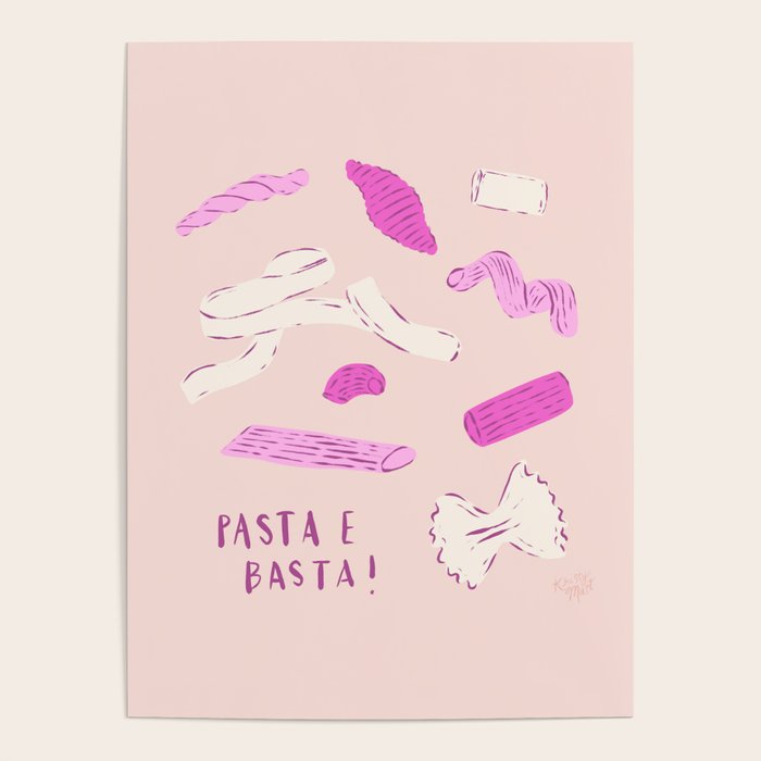 Pasta Noodles in Pink  Poster Gallery Image 4
