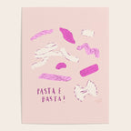 Pasta Noodles in Pink  Poster Gallery Image 4