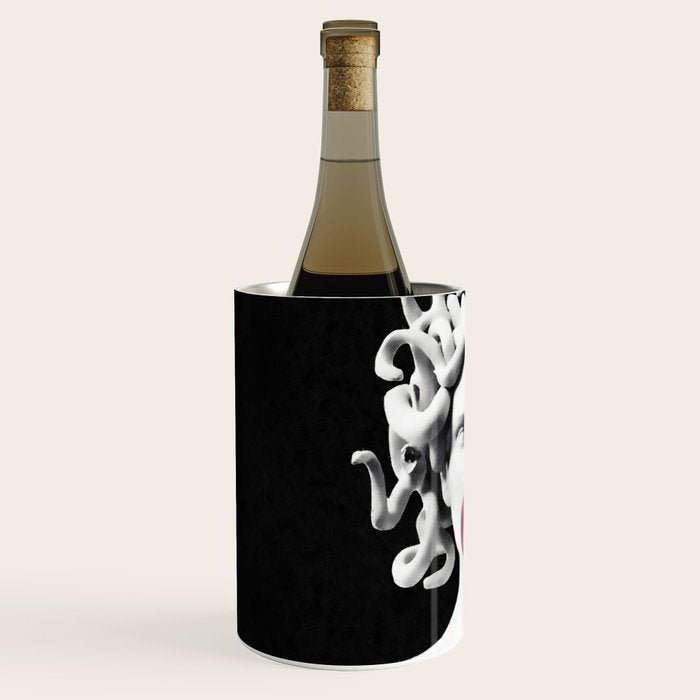 Medusa blowing pink bubblegum bubble Wine Chiller Gallery Image 2
