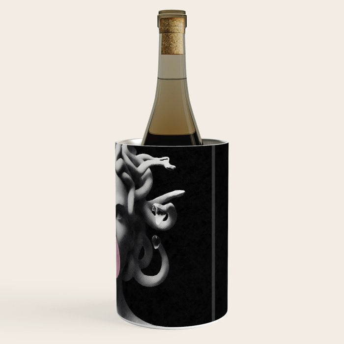 Medusa blowing pink bubblegum bubble Wine Chiller Gallery Image 3