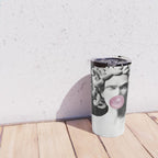 Medusa blowing pink bubblegum bubble Travel Mug Gallery Image 4