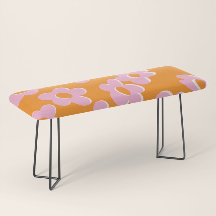 Groovy Daisy || Retro Flower Vibrant Print 60s 70s Bench Gallery Image 1