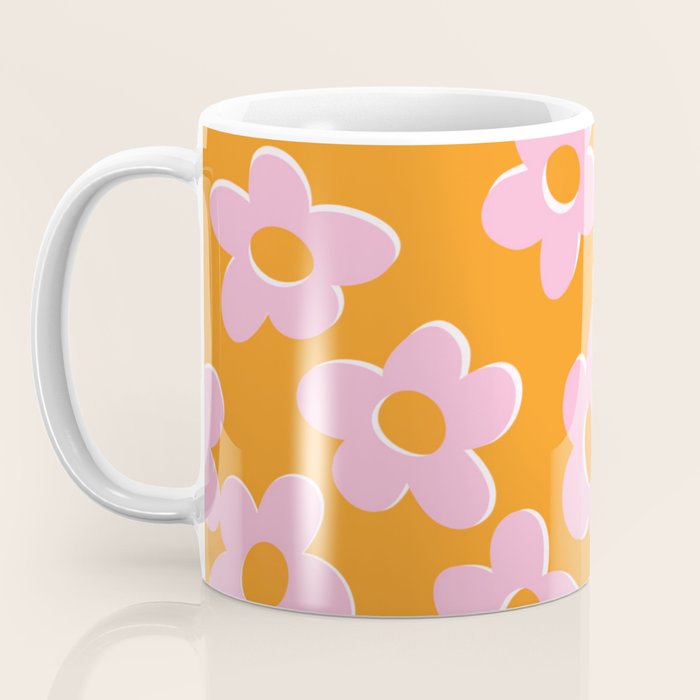 Groovy Daisy || Retro Flower Vibrant Print 60s 70s Coffee Mug Gallery Image 3