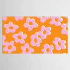 Groovy Daisy || Retro Flower Vibrant Print 60s 70s Tablecloth Gallery Image 2