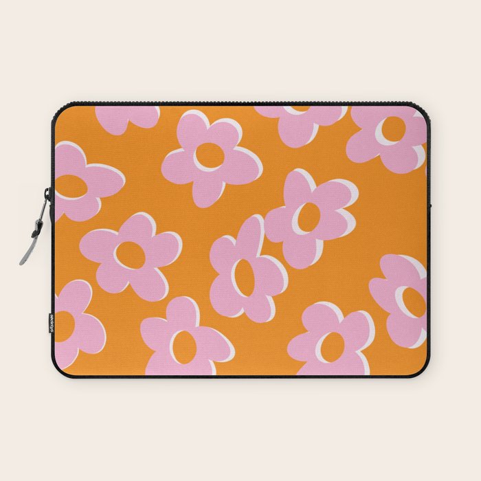 Groovy Daisy || Retro Flower Vibrant Print 60s 70s Laptop Sleeve Gallery Image 1