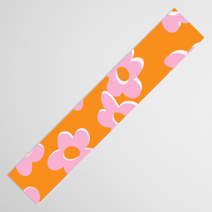 Groovy Daisy || Retro Flower Vibrant Print 60s 70s Table Runner Gallery Image 3